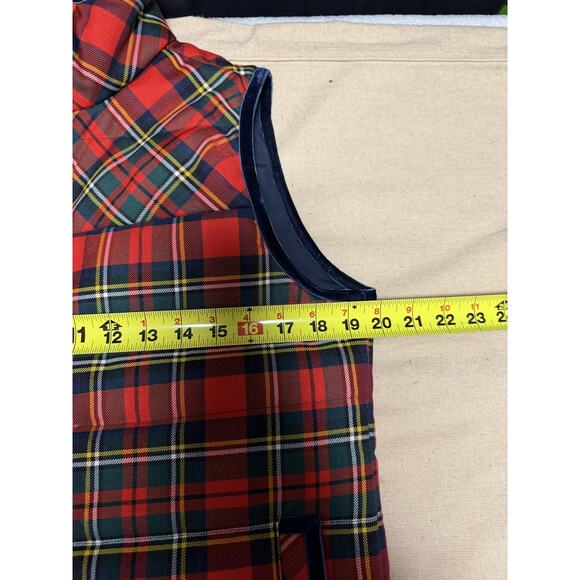 J Crew Vest Womens Small Red Plaid Wool Blend Puffer Quilted Zip Up Sleeveless - Picture 11 of 12